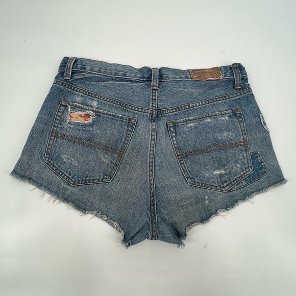 Denim & Supply Ralph Lauren Vintage Cut Off Patched Jean Shorts Size 27 Women's - Picture 3 of 6